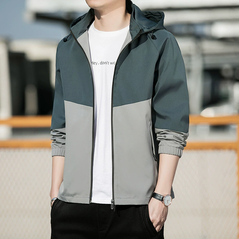 Куртка большого размера мужская куртка весна и осень корейская версия новая мужская одежда с капюшоном