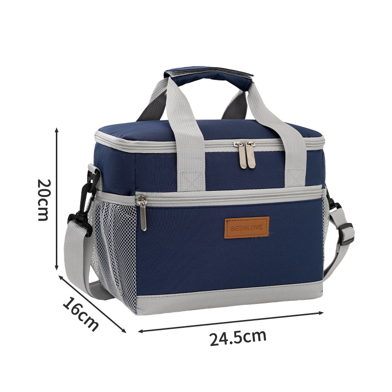 Nueva Amazon venta caliente bolsa de aislamiento de mano bolsa de hielo a prueba de fugas de agua camping almuerzo de un solo hombro picnic bolsa de almuerzo frío