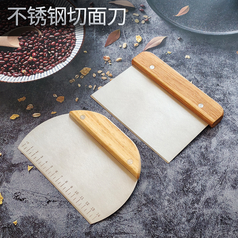 Stainless Steel Dough Cutter, Rice Noodle Scraper, Hand-Rolled Dough Cutter, Flour Cutter, Flat Knife, Butter Scraper, Spatula, Soap Cutter