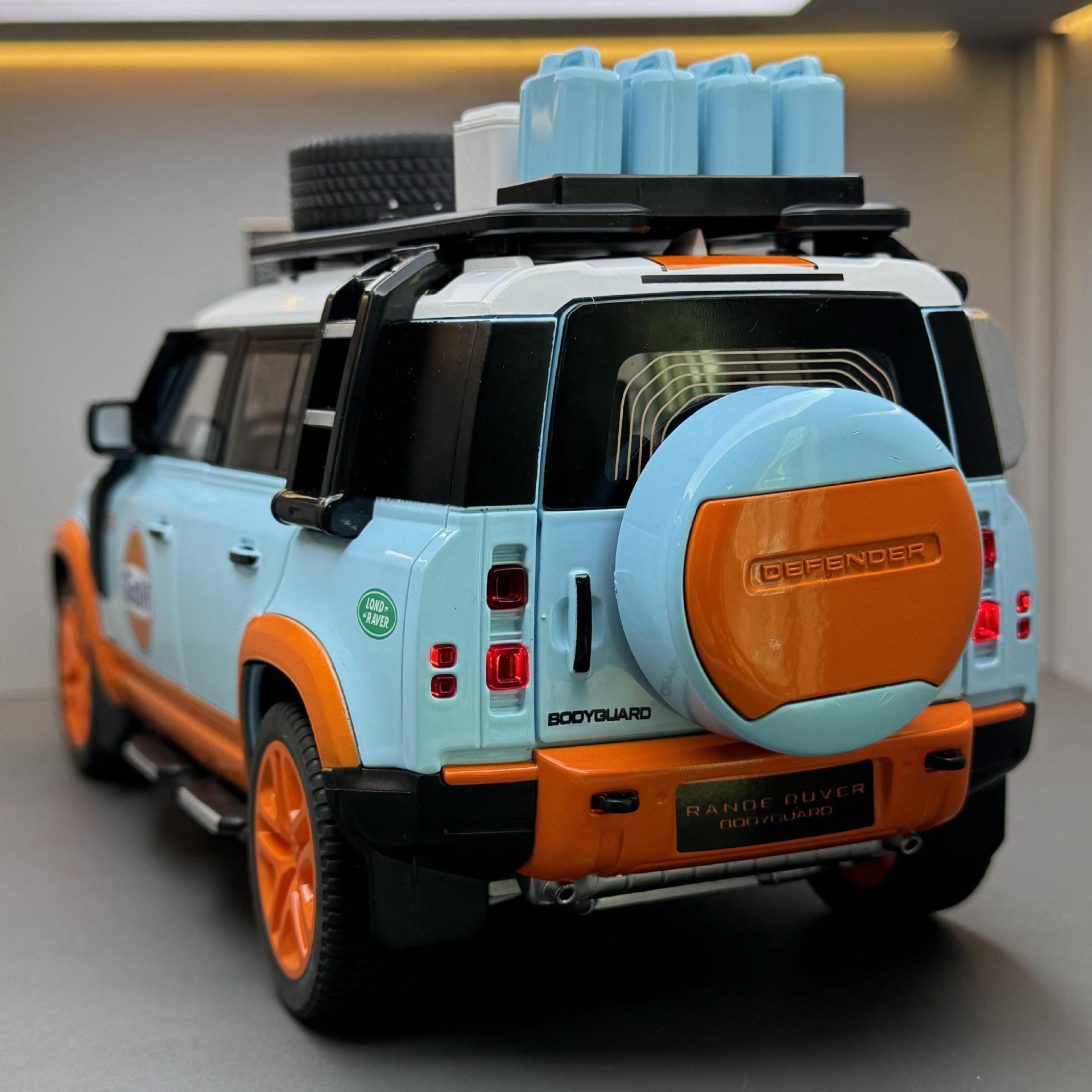 Modelo de coche de aleación Mamba negro 1:18 guardia 110 pintado Camel Cup versión de sonido y luz juguete Tire hacia atrás adornos de vehículos todoterreno