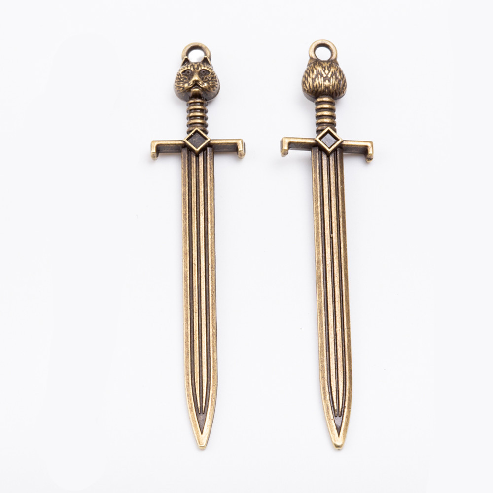 DIY Jewelry Accessories Classification 1 Piece Quantity Alloy, Zinc Material 1 Piece Alloy Zinc Sword Cat Pendant DIY Jewelry Accessories