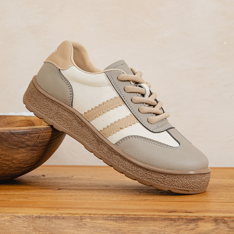 Klassische Damen Sneaker Aus Echtleder Für Skateboarding_voghion.com