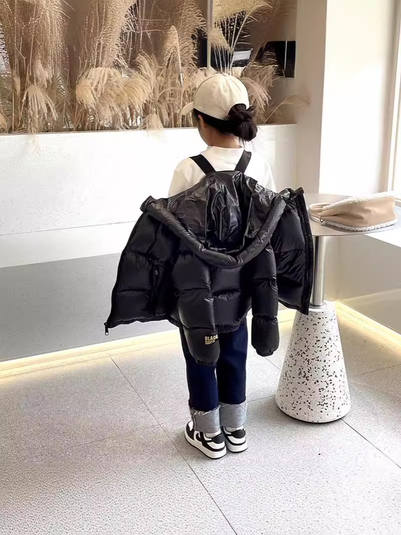 Children's long down jacket
