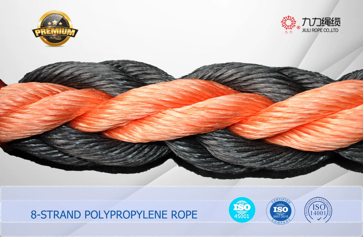 8-жильный полипропиленовый полипропиленовый восьми жил кабеля морской кабель полипропиленовый кабель черный оранжевый
