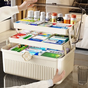 Medicine Box Home Large Household Medicine Box Large Capacity Multi-Layer Medicine Storage Box Transparent Medical First Aid Medicine Box