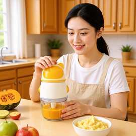 宝宝辅食机婴儿电动绞肉机压蒜器搅拌米糊料理机打泥多用途跨境