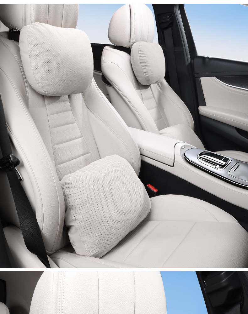 Protein Silicone Car Headrest Suitable for Mercedes-Maybach S-Class, Bmw, Tesla, Neck Support Pillow, Lumbar Cushion for Car Use