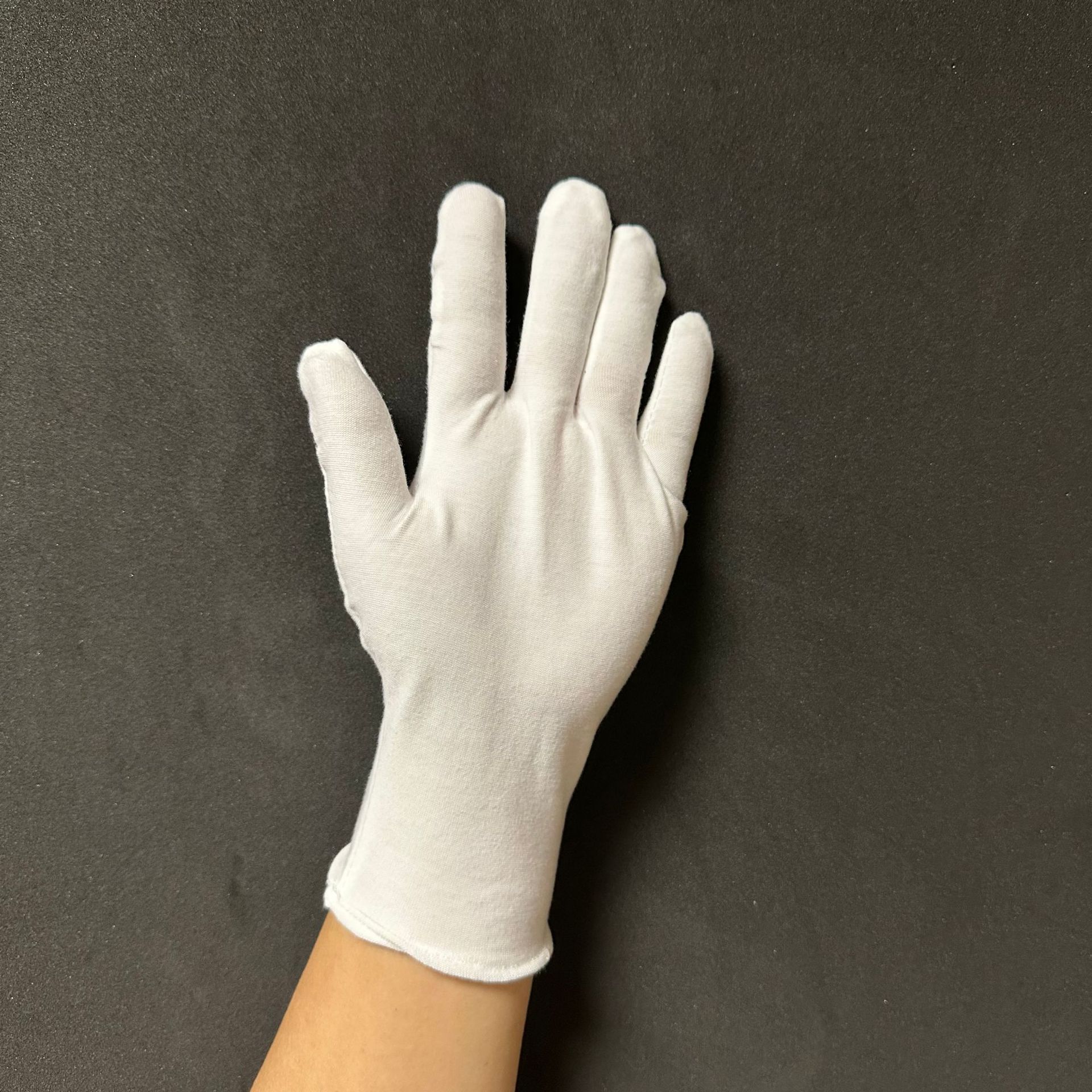 Guantes blancos de seguro laboral, inspección gruesa, juego literario, etiqueta, trabajo, cuentas, jersey de algodón puro, guantes de algodón de jardinería de calidad