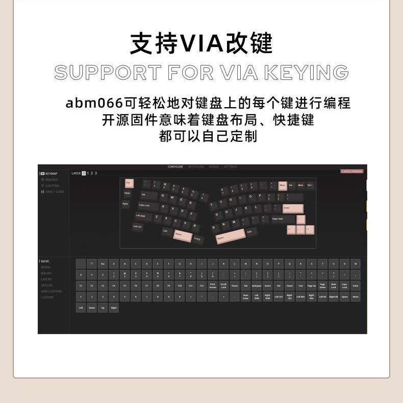 ABM066 tres-Molde Alice Teclado mecánico Junta estructura Bluetooth perilla vía kit personalizado