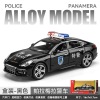 Warrior, police car, metal realistic car model, toy with light music, scale 1:32, porsche