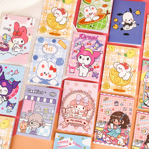 Cartoon Mini Notebook Creative Stationery Notebook Soft Cover Composition Book 64 Pages Kindergarten Elementary School Prize Small Gift Wholesale
