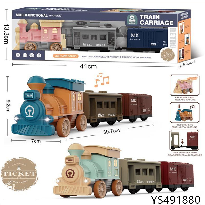 inertia lightweight music train model with light