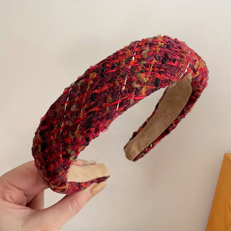 Diadema accesorios para el cabello de alto grado grutas de cabello rojo horquilla alta Cráneo accesorios superiores diadema Mori chica internet celebridad tocado Año Nuevo color