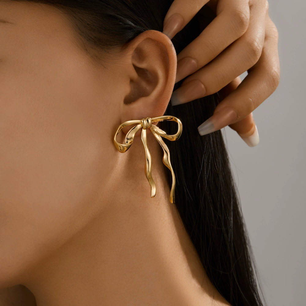 Самые популярные серьги-банты Amazon, длинные серьги с кисточками, простые серьги в европейском и американском стиле, популярные трансграничные ювелирные изделия оптом