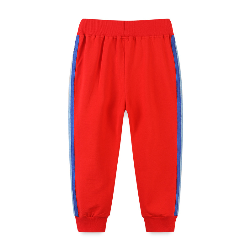 Aostabetty primavera y otoño pantalones para niños Pantalones deportivos de moda para niños de estilo europeo y americano a rayas bolsa abierta pantalones para niños