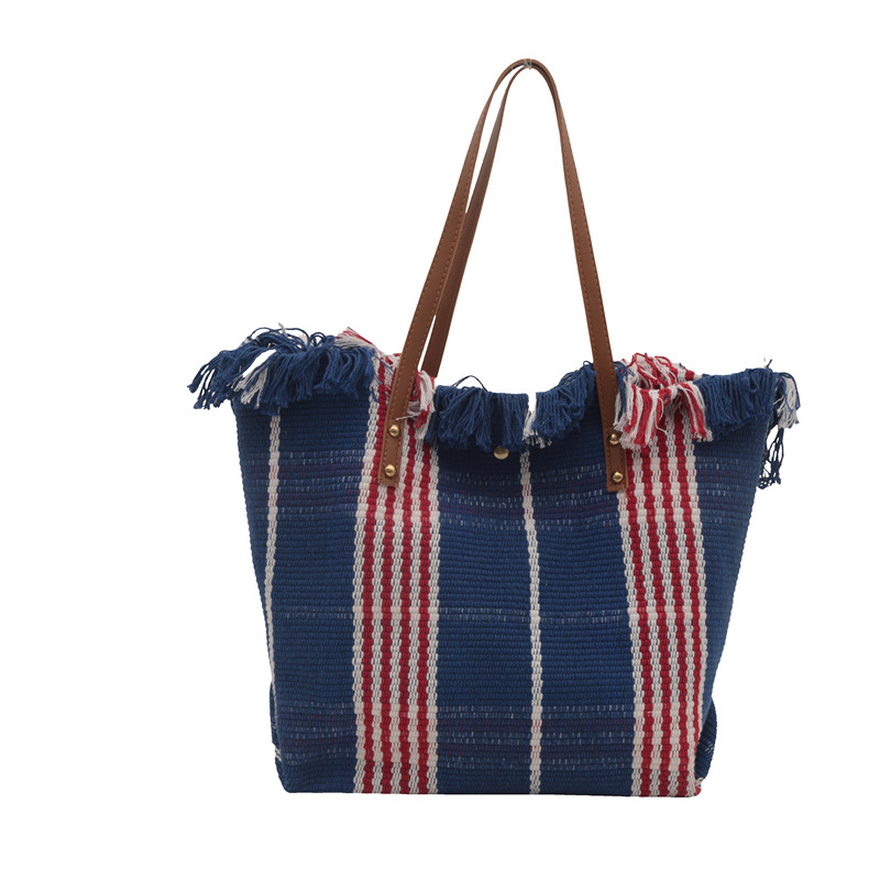 Bolsa de tejido de bordilla de tejido para mujeres 2024 nuevo nicho de diseño de moda bolsa de moda bolsa de gran capacidad de personalidad bolso de hombro