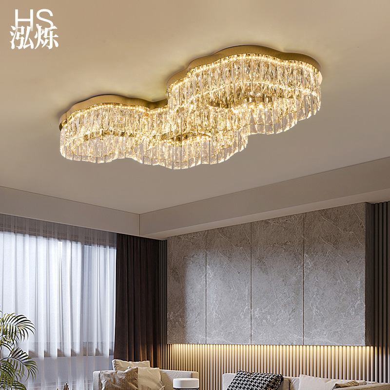 Cloud Crystal Ceiling Lamp, Modern Light Luxury 2026 New Model, High-End and Elegant Living Room Main Chandelier, Guangdong Zhongshan Lighting Fixtures