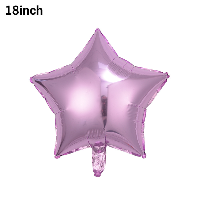 Versión de luz de 18 pulgadas estrella de cinco puntas película de aluminio globo estrella de color sólido papel de aluminio decoración de fiesta de cumpleaños al por mayor image 22
