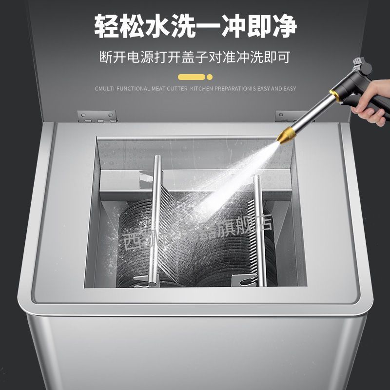 Corte de carne vertical comercial de alta potencia gran corte de acero inoxidable cortar cortar verduras cortadas automáticamente