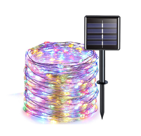 Estrellado LED solar luz de la secuencia al aire libre impermeable linterna de Navidad linterna decorativa control remoto Cadena de Luz al por mayor