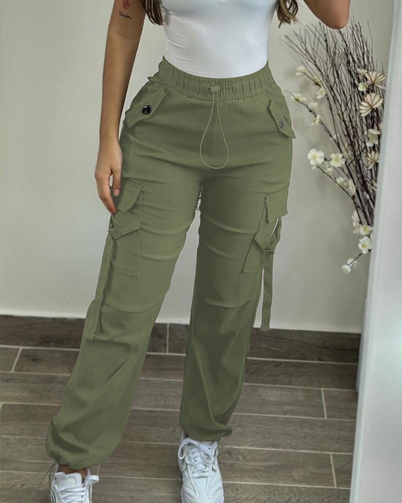Women's Holiday Daily Simple Style Solid Color Full Length Casual Pants display picture 6