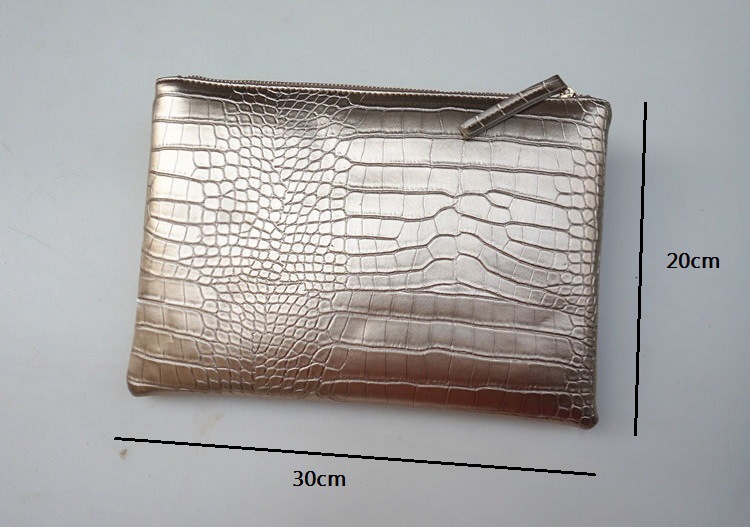 New Crocodile Pattern PU Leather Hand-held Envelope Bag_voghion.com