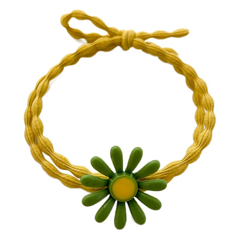 Маленькая ромашка веревка для волос Hyun Ya Стиль цветок кольцо для волос Южная Корея Милая веревка для девочек конский хвост резинка аксессуары для волос головной убор