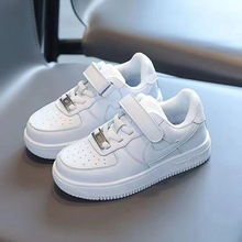 aj童鞋真皮儿童小白鞋2024新款男童空军一号低帮板鞋女童运动鞋鞋