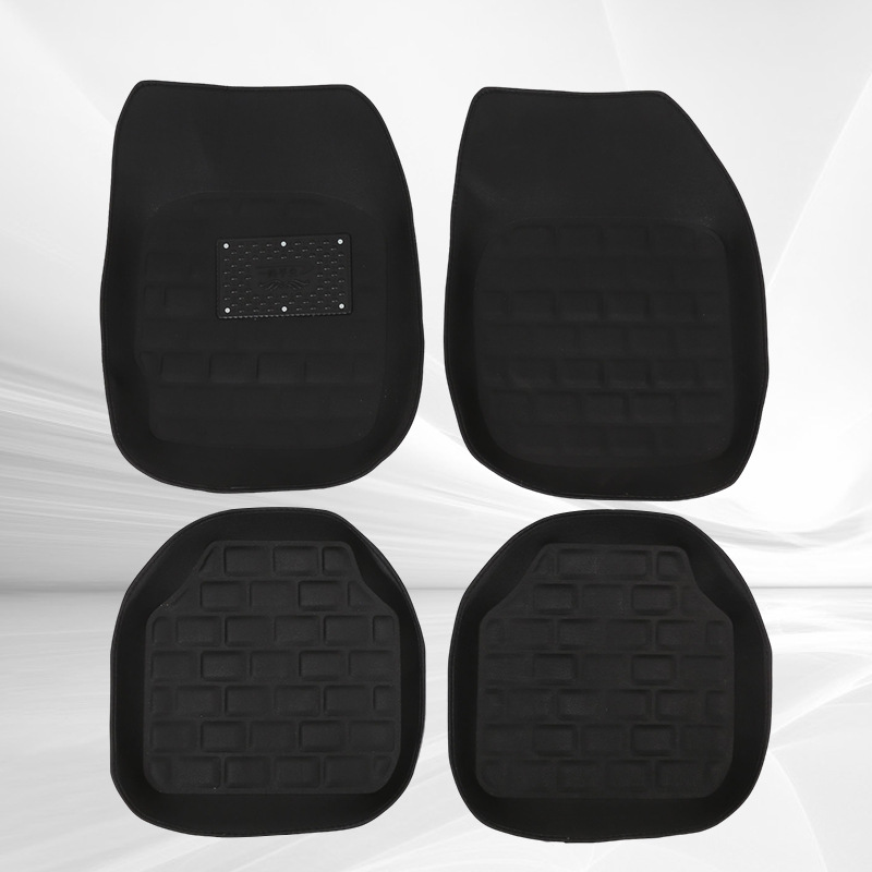 Universal Universal Car Floor Mats All-inclusive Suitable for All Models (Universal Foot Pad) - black-set