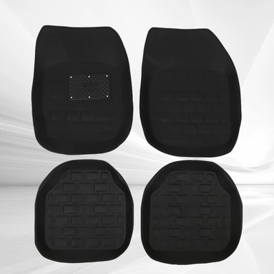 Wholesale Leather Car Floor Mats, Fully Enclosed, Can Be Printed with Logo, Universal for All Seasons, Exclusive for 4S Stores (Universal Foot Pad) - black-suit