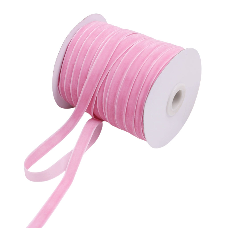 Cinta flocada de 1,5 cm Terciopelo de terciopelo con decoración de regalo de flores Accesorios para el cabello de bricolaje hechos a mano