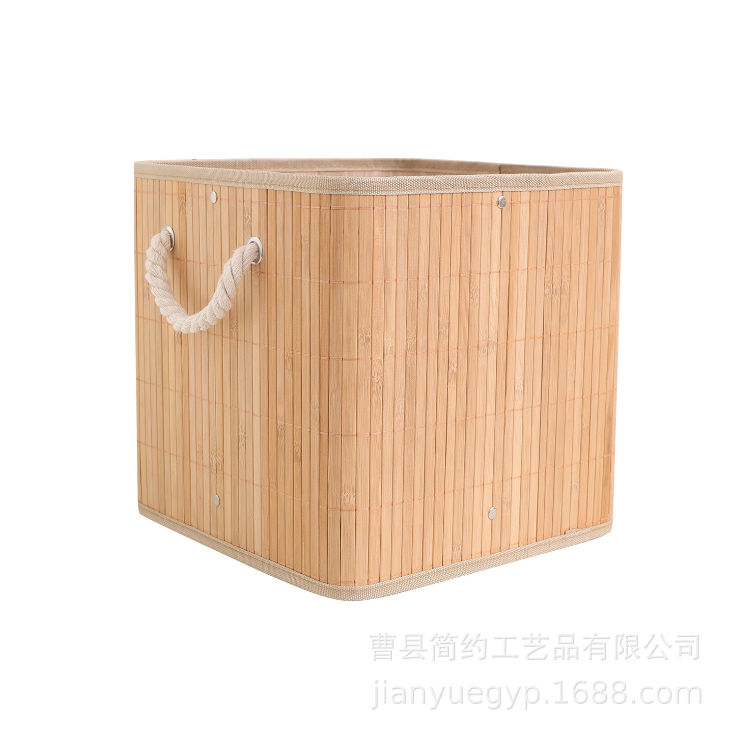 Cesta de almacenamiento simple plegable transfronteriza Cesta de almacenamiento de estera de bambú multifuncional Cesta de almacenamiento plegable de ropa sucia japonesa de bambú