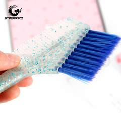 Pearl hair dye brush, two-sided, gold flake salon hair styling, oil treatment brush, sparkly transparent sanding hair dye comb