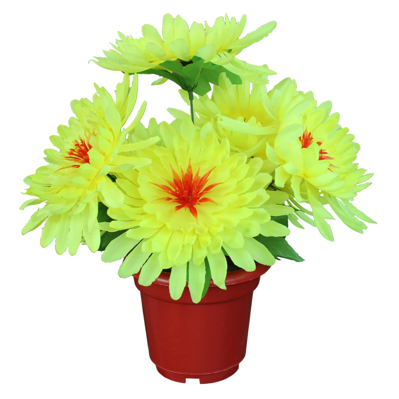Simulated chrysanthemum bouquet cheap tomb sweeping flowers 7 heads…