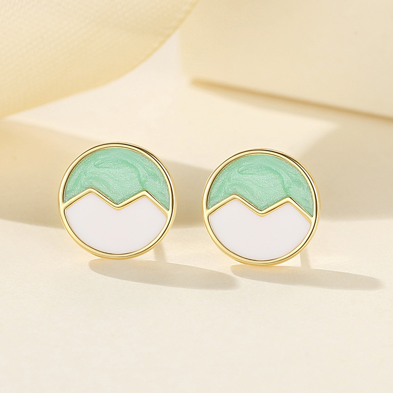 S925 pendientes de plata de ley ola estilo chino pequeño todo partido pequeño fresco pendientes de plata fábrica al por mayor