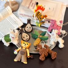 新款可爱动物纯手工ins风羊毛毡挂件成品钥匙扣miu系包挂饰品配件