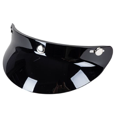 Motorcycle Helmet Brim Retro Motorcycle Retro Helmet Three-Button Sun Visor Prince Helmet Flight Helmet Brim (Motorcycle Safety Supplies) - bright-black