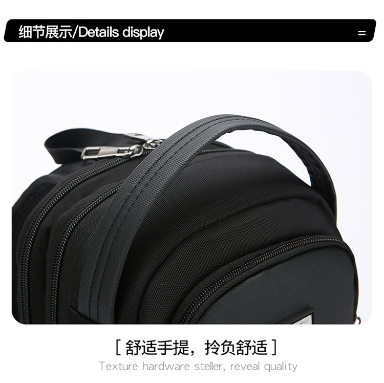 New single-shoulder crossbody bag, men's casual travel bag, simple chest bag, multi-functional waterproof password lock, anti-theft small backpack undefined