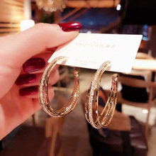 大圈耳钉女气质网红个性百搭耳环时尚夸张轻奢耳饰高级感精致饰品