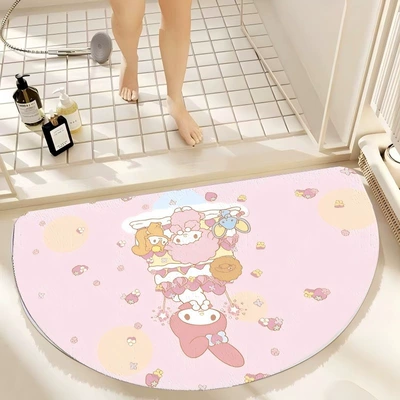 Avtomobil döşəmə paspasları – Melody Bathroom Plush Floor - foundation-strawberry-kurome-cake-semi-circle-4060