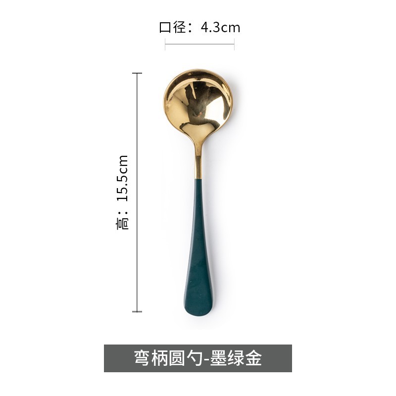 Cuchara de oro, cuchara de café, cuchara de acero inoxidable, cuchara de arroz, cuchara de comida principal, cuchara de arroz, exportación transfronteriza