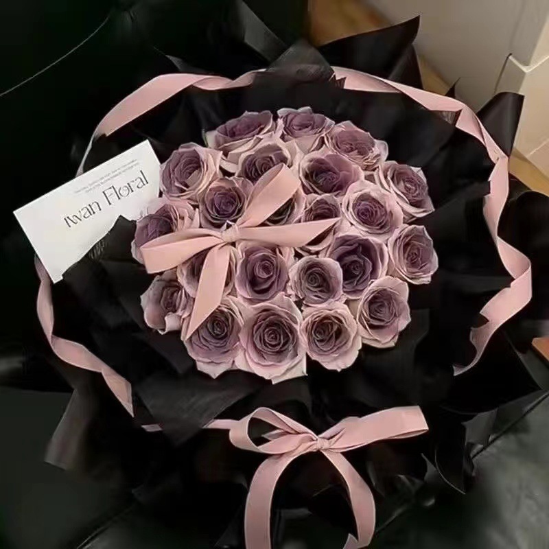 乌梅子酱玫瑰花束生日送女生214七夕情人节送闺蜜香皂仿真花