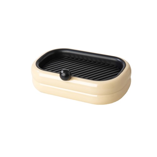 Wholesale ABS light luxury soap box plastic hole-free wall-mounted double-layer draining household bathroom sink soap holder