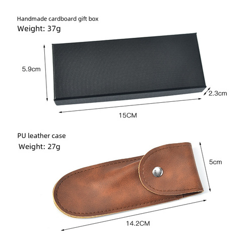 Direct Manufacturer Sale Red Wine Opener Gift Box Black Leather Protection Case PU Bottle Opener Wine Knife Shaving Knife Leather Sheath