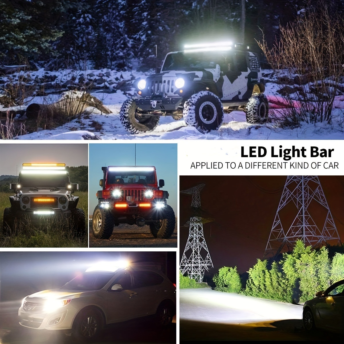 Factory Small Single-Row Ultra-Thin 20-Inch 54-Watt Car Led Light Car Roof Spotlight Strip Light Work Light