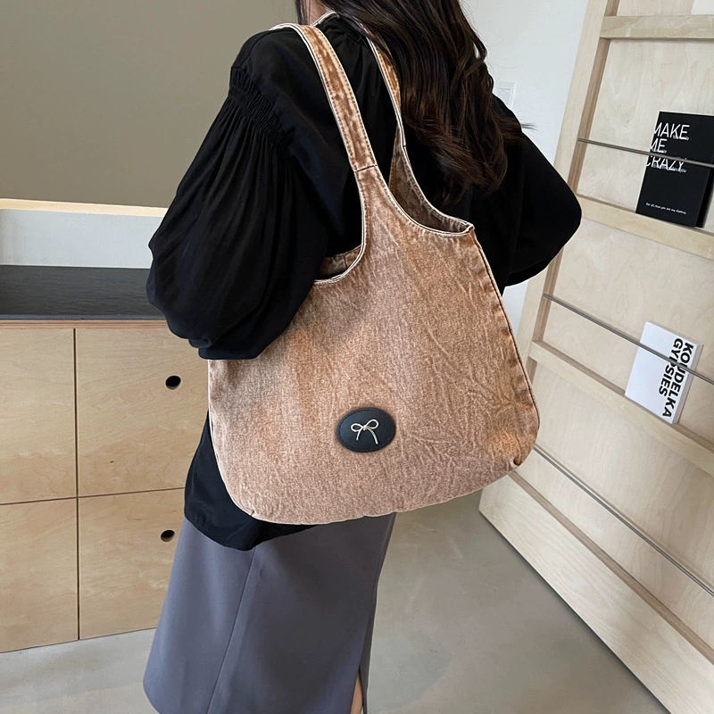 Denim shoulder bag one shoulder, one-shoulder bag