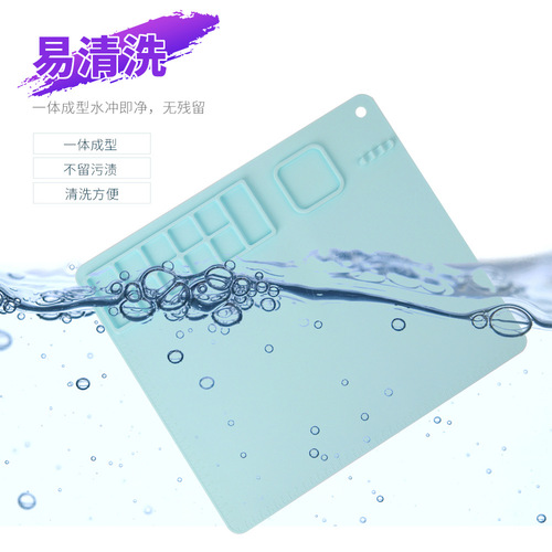 Easy-to-Wash Creative Art Board with Cup and Palette Oil Painting Doodle Pad Art Drawing Mat Silicone Painting Mat Set