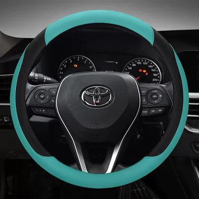 Ling Asia Long Rong Wei | Steering wheel cover - tiffany-blue-and-black-ne1-round-flat-plate
