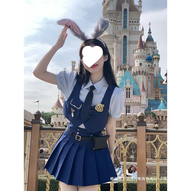 Cross-Border Heart-Pounding Assault Judy Jk Uniform Set Female Uniform Rabbit Police Officer Outfit