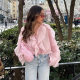 2025 European and American Cross-border Spring and Autumn New Loose Casual Elegant Chiffon Shirt Top Design Ruffled Top